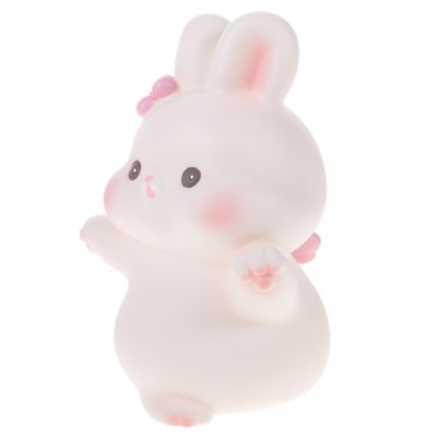 Abaodam Adorable Rabbit Shaped Piggy Bank Coin Container Decorative Saving Pot for Desktop Decor Gift to Develop Savings Habit