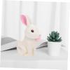 Abaodam Creative Bunny Money Saving Pot Cartoon Rabbit Piggy Bank for Home Decor Flat Base Stable Coin Box view 2