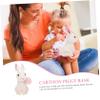 Abaodam Creative Bunny Money Saving Pot Cartoon Rabbit Piggy Bank for Home Decor Flat Base Stable Coin Box view 4