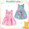 Set of 2 Christmas Teddy Bear Clothes Cap & Gow Outfit Fits Make Your Own Most 14" - 18" Bear Plush Stuffed Animal Outfit Pet Dog Doll Cap and Gown Build a Bear Clothe(Flower Style, Fit 14"-18") view 4