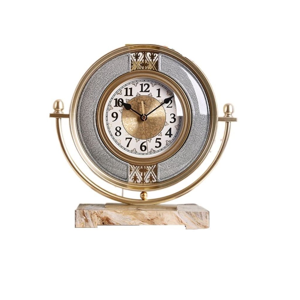 YWMLFZ Clock Living Room Decoration Nordic Household Desk Clock(D)