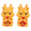 Abaodam 2pcs Dragon Piggy Bank Decorative Chinese Zodiac Coin Jar Year Money Saving Bank Adults Festive Dragon Statue for Home Office Decor view 1