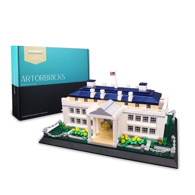 ArtorBricks White House Architecture Model Kit - 894-Piece Premium Building Set for Collectors, Detailed Display & Thoughtful Gift Idea