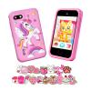 Upgraded Toddler Phone with Cute Stickers for Girl Gifts,2.8" Touchscreen Kids Smart Phone with HD Dual Camera/Game/Music Player/Learning/Habit Tracker,Toy Phone for Girls Ages 3-8, Pink view 1