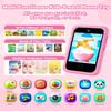 Upgraded Toddler Phone with Cute Stickers for Girl Gifts,2.8" Touchscreen Kids Smart Phone with HD Dual Camera/Game/Music Player/Learning/Habit Tracker,Toy Phone for Girls Ages 3-8, Pink view 2