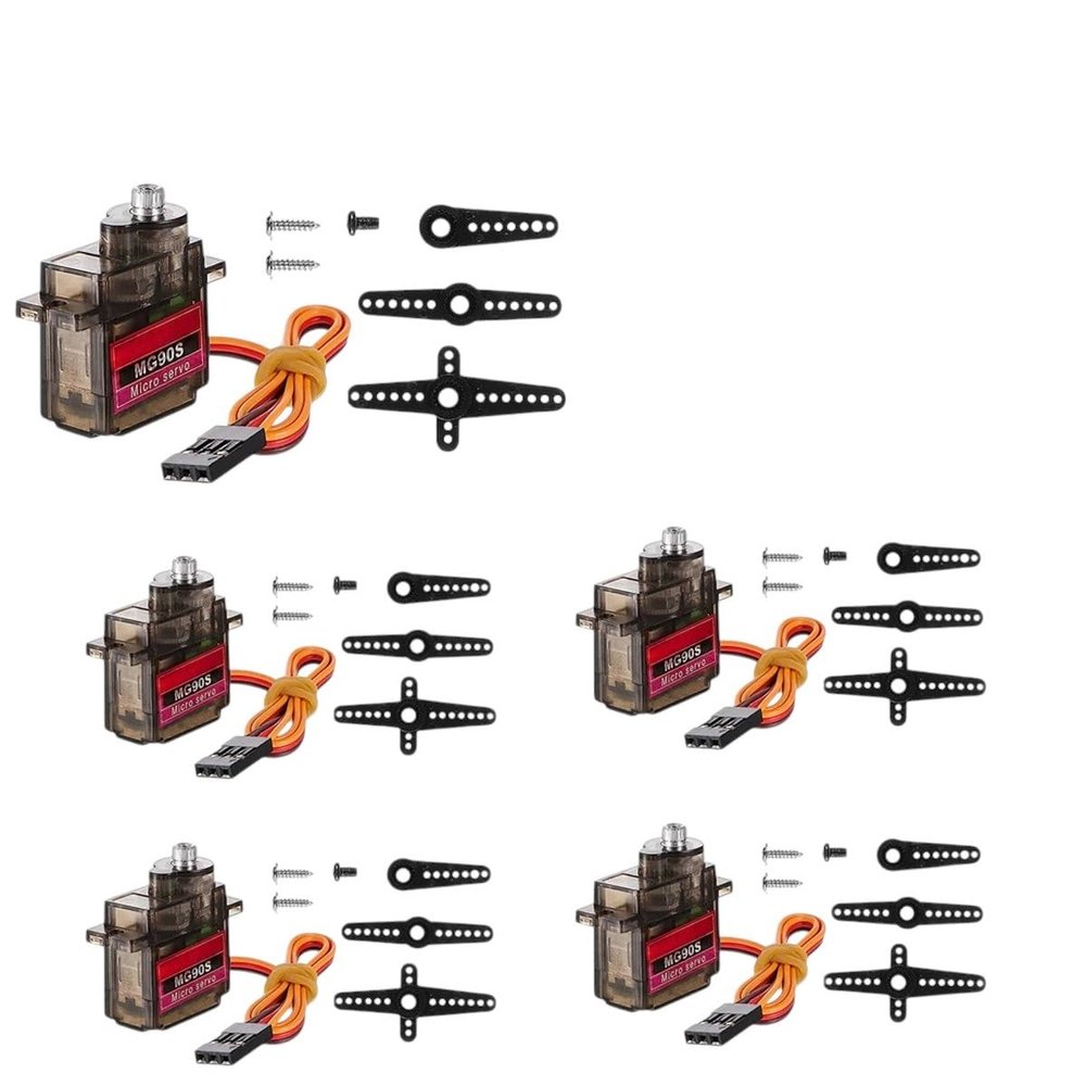 5Pcs - Plastics Gear | 1-10Pcs Mg90S Micro Motor Metal Gear Annal0g Rc Servomotor 180 DeGrrie for Mini Car Airplane Helicopter Robot New 2026 High for Reliable Electronic Component, Precision