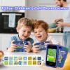 Kids Smart Phone for Birthday, Gimubaba Dinosaur Toy Phone Toddler Cell Phone Play Phone with 2.8" Touchscreen/Dual Camera/TF Card for Boys Age 3-8,for Playing Game/Music/Learning(Blue) view 2