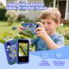 Kids Smart Phone for Birthday, Gimubaba Dinosaur Toy Phone Toddler Cell Phone Play Phone with 2.8" Touchscreen/Dual Camera/TF Card for Boys Age 3-8,for Playing Game/Music/Learning(Blue) view 3