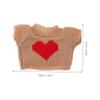 Abaodam 4pcs Cute Doll Sweater Outfit for Stuffed Bears Soft Woolen Yarn Decorative Bear Clothes in Khaki Pink Red Heart Patterns Replaceable Doll Costumes for Collectors view 2