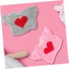 Abaodam 4pcs Cute Doll Sweater Outfit for Stuffed Bears Soft Woolen Yarn Decorative Bear Clothes in Khaki Pink Red Heart Patterns Replaceable Doll Costumes for Collectors view 4