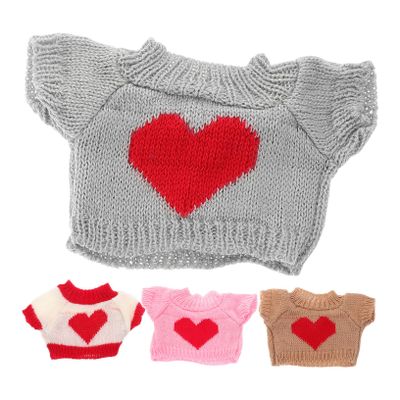 OFFSCH 4pcs Bear Doll Clothes Cute Replaceable Outfits Soft Decorative Sweaters for Stuffed Animal Decor Gift Accessory