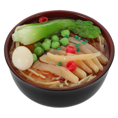 Abaodam Novelty Japanese Ramen Bowl Piggy Bank Compact Coin Money Jar Decorative Simulated Food Model for Adults and Saving Cash and Change
