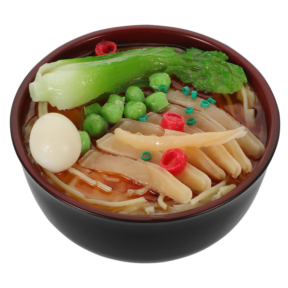 Abaodam Novelty Japanese Ramen Bowl Piggy Bank Compact Coin Money Jar Decorative Simulated Food Model for Adults and Saving Cash and Change