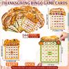 Eersida 192 Pack Bingo Game Cards and 0.4 oz Dot Daubers Set Includes 144 Bingo Cards and 48 Dot Markers Game Supplies Set for Gifts Party Favor Supplies Family Casino Play Night(Thanksgiving) view 2