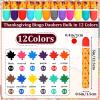 Eersida 192 Pack Bingo Game Cards and 0.4 oz Dot Daubers Set Includes 144 Bingo Cards and 48 Dot Markers Game Supplies Set for Gifts Party Favor Supplies Family Casino Play Night(Thanksgiving) view 3