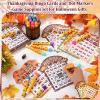 Eersida 192 Pack Bingo Game Cards and 0.4 oz Dot Daubers Set Includes 144 Bingo Cards and 48 Dot Markers Game Supplies Set for Gifts Party Favor Supplies Family Casino Play Night(Thanksgiving) view 4