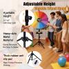 24-Inch Spinning Prize Wheel Spinner Game with Stand,Ajustable 34"-65" Height Spinning Wheel for Prizes,Upgraded DIY Roulette Wheel of Fortune,14 Colors,Additional 10 Boards are Included view 4