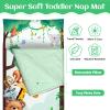 Toddler Nap Mat Kids Sleeping Bag 5924, Soft Slumber Bag with Removable Pillow for Kids Girls Boys,Roll Up Sleeping Mat Lightweight for Camping,Daycare, Kindergarden,Animal view 3