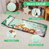Toddler Nap Mat Kids Sleeping Bag 5924, Soft Slumber Bag with Removable Pillow for Kids Girls Boys,Roll Up Sleeping Mat Lightweight for Camping,Daycare, Kindergarden,Animal view 4