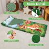 Toddler Nap Mat Kids Sleeping Bag 5924, Soft Slumber Bag with Removable Pillow for Kids Girls Boys,Roll Up Sleeping Mat Lightweight for Camping,Daycare, Kindergarden,Dinosaur view 4