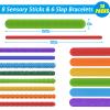 14Pack Fidget Toys Bulk for Kids, Sensory Toys for ADHD Stress Relief, Sensory Slap Bracelets & Fidget Sticks, Quiet Fidgets for Classroom Prize, Toys for Autistic Kids 5-7 Easter Basket Stuffers view 3