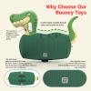 POVYRE Kids Boys Outdoor Toys, 2 PCS Giant Inflatable Dinosaur Bull Toys Bouncy Hopper with Pump, Ride-on Jumping Animal for Indoor Outdoor Play, 220 lbs Capacity, Gift for Ages 5+ view 4