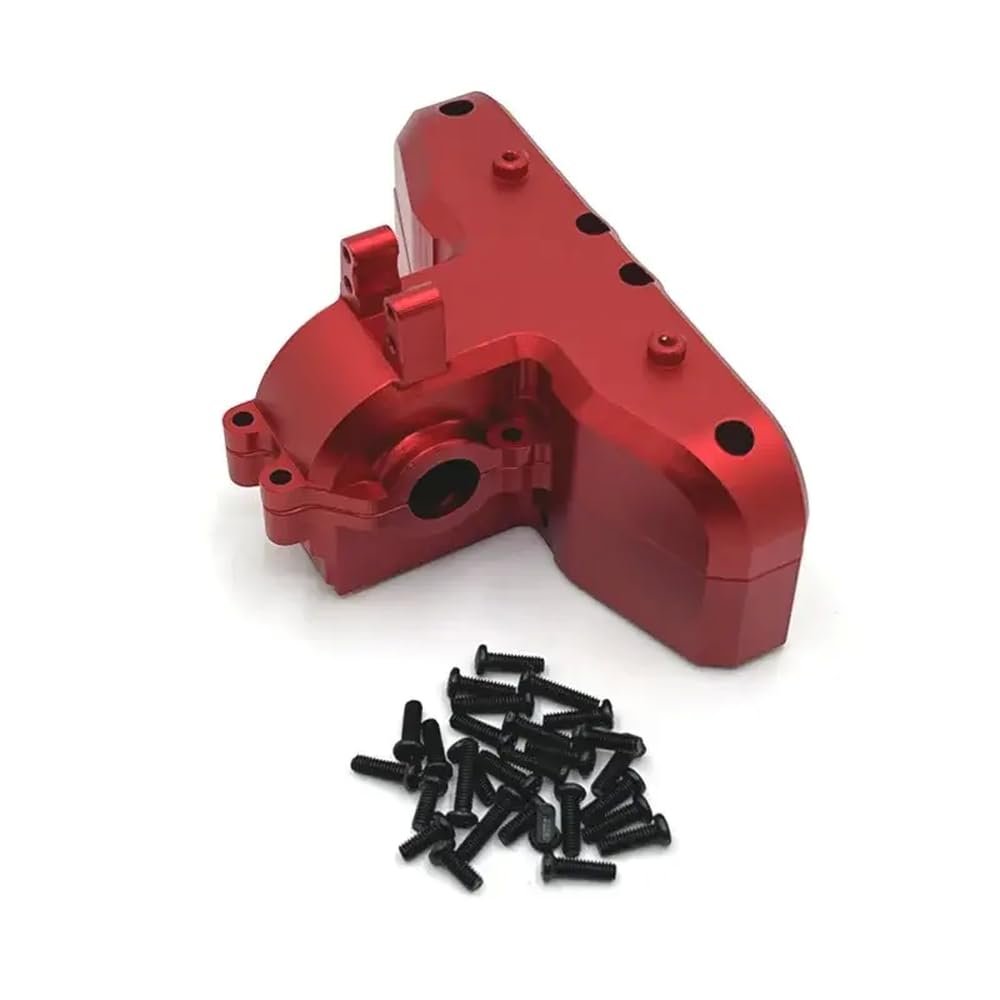 14301 14302 14303 Metal Gear Box Housing Differential Case Upgrade Part Compatible with 1 14 Scale RC Cars Compatible with Various Models(Red)