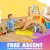MEH Brands 8-in-1 Pikler Triangle Playset  Indoor Toddler Climber & Playground for Kids with Triangle, Arch and Rope Ladder  Rainbow view 2