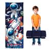 Toddler Nap Mat Kids Sleeping Bag 5924, Soft Slumber Bag with Removable Pillow for Kids Girls Boys,Roll Up Sleeping Mat Lightweight for Camping,Daycare, Kindergarden,Space Astronaut view 1