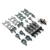 7 Piece Metal Upgrade Swing Arm Hydraulic Shock Steering Cup Set for RC Cars Compatible with 144010 144001 144002 124017 124019 Models(Dark Grey) view 1