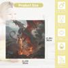 CUPADA 5 Pack Baby Washcloths Muslin Face Towels Fiery Dragon Over Volcanic Landscape Artwork Absorbent Burp Wash Wipes Soft Towel for Newborn Infant view 2