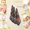 CUPADA 5 Pack Baby Washcloths Muslin Face Towels Fiery Dragon Over Volcanic Landscape Artwork Absorbent Burp Wash Wipes Soft Towel for Newborn Infant view 4