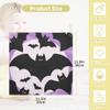 CUPADA 3 Pack Baby Washcloths Muslin Face Towels Bats Flying Against Purple Background Absorbent Soft Burp Wipe Towel Wash Wipes Infant Newborn Washcloth view 2