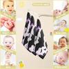CUPADA 3 Pack Baby Washcloths Muslin Face Towels Bats Flying Against Purple Background Absorbent Soft Burp Wipe Towel Wash Wipes Infant Newborn Washcloth view 4