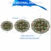 Wind Spinners, Winter Christmas Tree Deer Bells Xmas Hat Green Hanging Wind Spinners for Yard and Garden 3D Stainless Steel Metal Sculptures Crafts Ornaments 8 Inch view 2