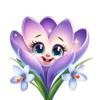 Cute Purple Flower Car Stickers, 2-Pack Waterproof Vinyl Decals for Vehicle Windows, Cars, Trucks, SUVs c077 view 1