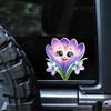 Cute Purple Flower Car Stickers, 2-Pack Waterproof Vinyl Decals for Vehicle Windows, Cars, Trucks, SUVs c077 view 2