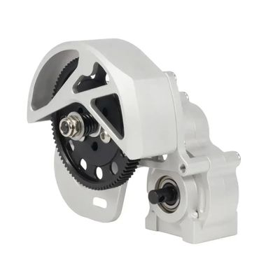 3-Gear Metal Transmission Gearbox Set Compatible with 1 10 Scale RC Crawler Cars Compatible with AX10 II SMT10 VS4 10 and Element Chassis Upgrade Parts(Silver)