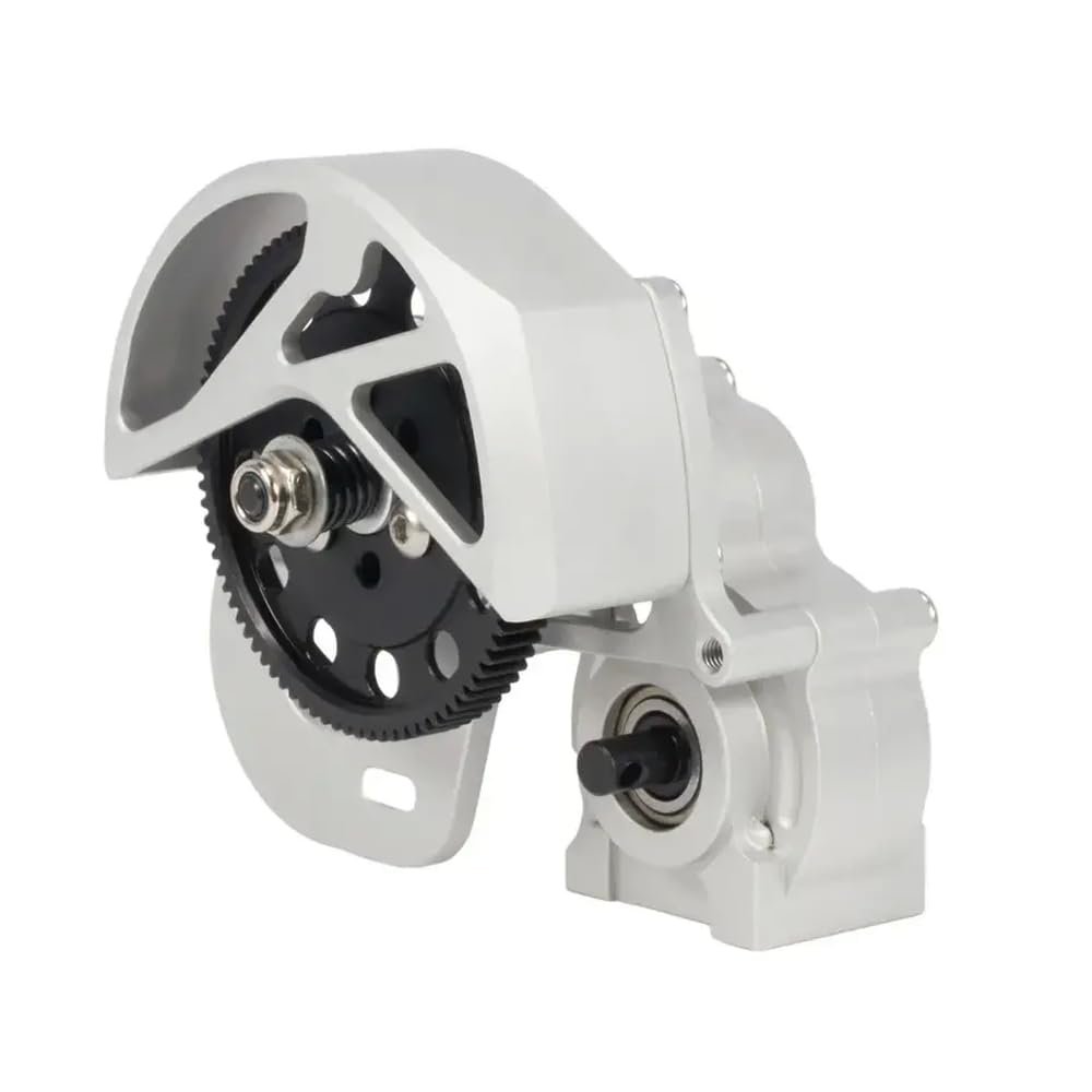 3-Gear Metal Transmission Gearbox Set Compatible with 1 10 Scale RC Crawler Cars Compatible with AX10 II SMT10 VS4 10 and Element Chassis Upgrade Parts(Silver)