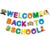 1 Set Back to School Banner, First Day of School Sign with Welcome Sign, Back to Kindergarten Decorations for Classroom Party view 1
