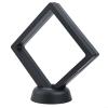 3D Floating Coin Display Frame Collection Holder Box Case Stand Black 90x90mm Transparent Plastic Numismatic Display Medallion Showcase 2 Pack view 2