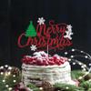 Dxsdgetue Merry Christmas Cake Topper, Red glitter Xmas Holiday Cake Decorations, for Winter, Santa, Happy New Year Party, Christmas Theme Gingerbread Man Party Cake Decorations view 4