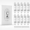 Child Proof Light Switch Cover Guard 10 Pack - Unbreakable Toggle Switch Protector for Kids Safety, Smart Home & Security, 24/7 Protection,White view 1