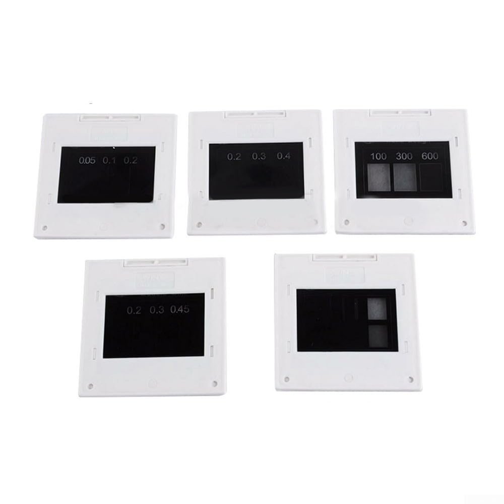 5 Piece Diffraction Grating Set 50x50mm Double Triple Slit Circular Interference Physics Optics Demonstration Educational Laboratory Equipment for Scientific Experiments