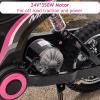 24V Kids Electric Motorcycle with Shock-Absorbing Design,350w 3-Speed Dirt Bike with Twist-Grip Throttle/Hand-Operated Rear Brake,Up to 14.29 MPH,Max Load 135 Lbs,Seat Height 18.3 Inch,for Aged 8-14 view 3