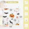 CUPADA 5 Pack Baby Washcloths Muslin Face Towels Halloween Themed Pattern Pumkins Absorbent Burp Wash Wipes Soft Towel for Newborn Infant view 2