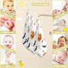 CUPADA 5 Pack Baby Washcloths Muslin Face Towels Halloween Themed Pattern Pumkins Absorbent Burp Wash Wipes Soft Towel for Newborn Infant view 4