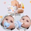 12 Pcs Set Reborn Baby Dolls Clothes with Blue Dot Bassinet for 17-22 Inch Reborn Baby Dolls,Bear Realistic Babydoll Accessories Outfit fit Newborn Babydoll Girl, Children Pretend Play Set view 3
