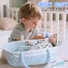 12 Pcs Set Reborn Baby Dolls Clothes with Blue Dot Bassinet for 17-22 Inch Reborn Baby Dolls,Bear Realistic Babydoll Accessories Outfit fit Newborn Babydoll Girl, Children Pretend Play Set view 4