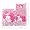 Axolotl Kawaii Unicorn Nap Mat with Pillow and Blanket, Pink Cartoon Unicorn with Rainbow Slumber Bag, Glitter Stars and Cloud Sleep Mat for Teens, Cute Horse Roll up Sleeping Bag, 60" L*21" W view 2